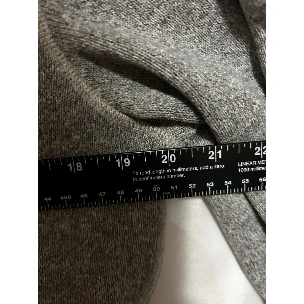 The North Face Mens Medium 1/4 Zip Fleece Pullover Gray Sweater Knit‎